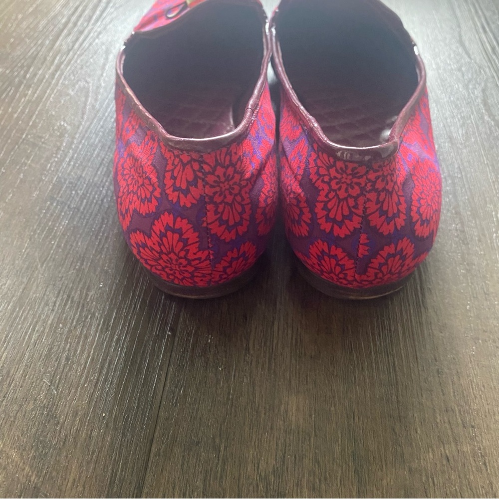 Tory Burch Chandra Smoking Loafer in Bright Fuchsia Floral Print Fabric - Picture 7 of 13